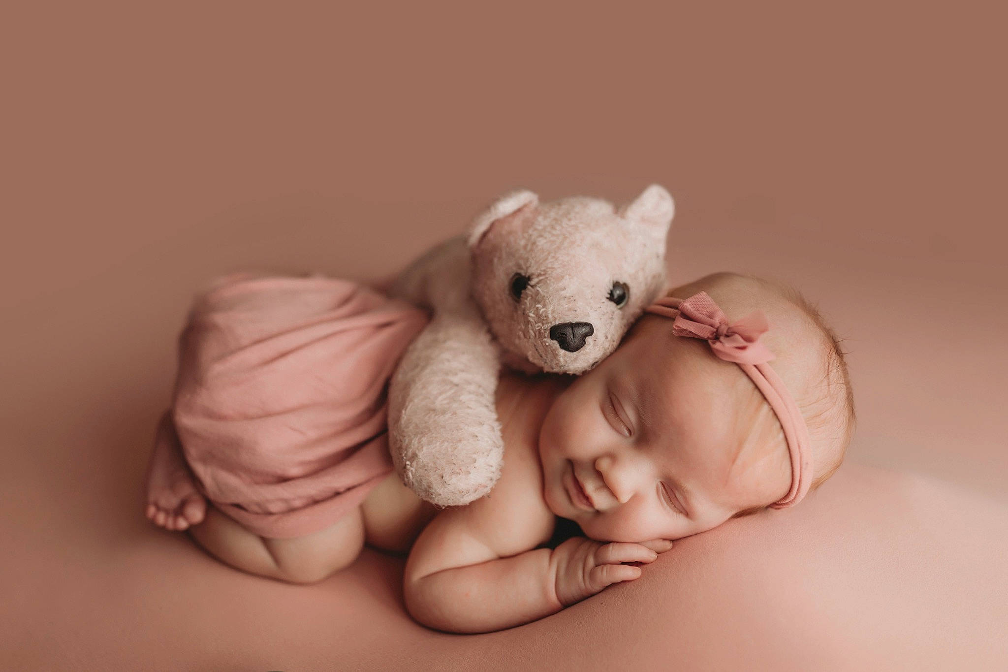 Raven is registered to the contest to win money with this photo: arm, art, baby, baby_products, baby_sleeping, comfort, eye, fawn, flash_photography, fur, happy, headgear, nose, paw, person, sitting, snout, stuffed_toy, teddy_bear, toy