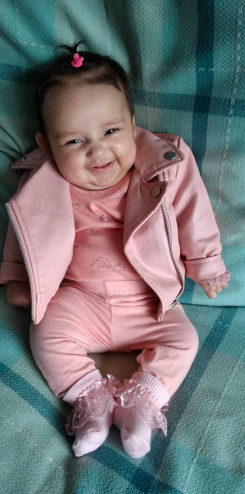 Isla-mae joined the competition — help win amazing prizes! baby, cheek, child, child_model, face, facial_expression, joy, person, pink, sitting, skin, smile, toddler