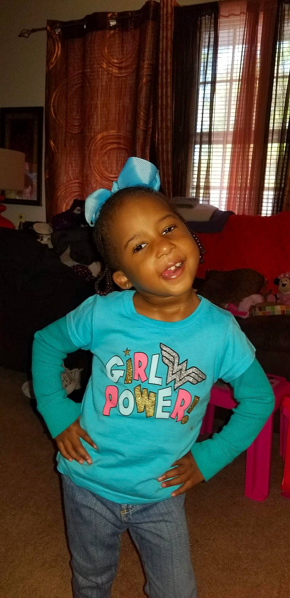 Amariana joined the competition — help win amazing prizes! child, cool, joy, person, smile, teal, toddler, turquoise