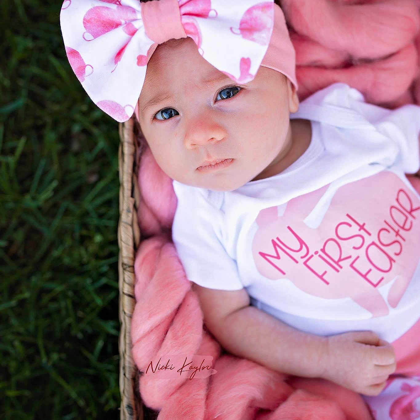 Emalynn is registered to the contest to win money with this photo: baby, baby_products, baby_toddler_clothing, child, costume_accessory, hair_accessory, headgear, person, pink, product, skin, toddler