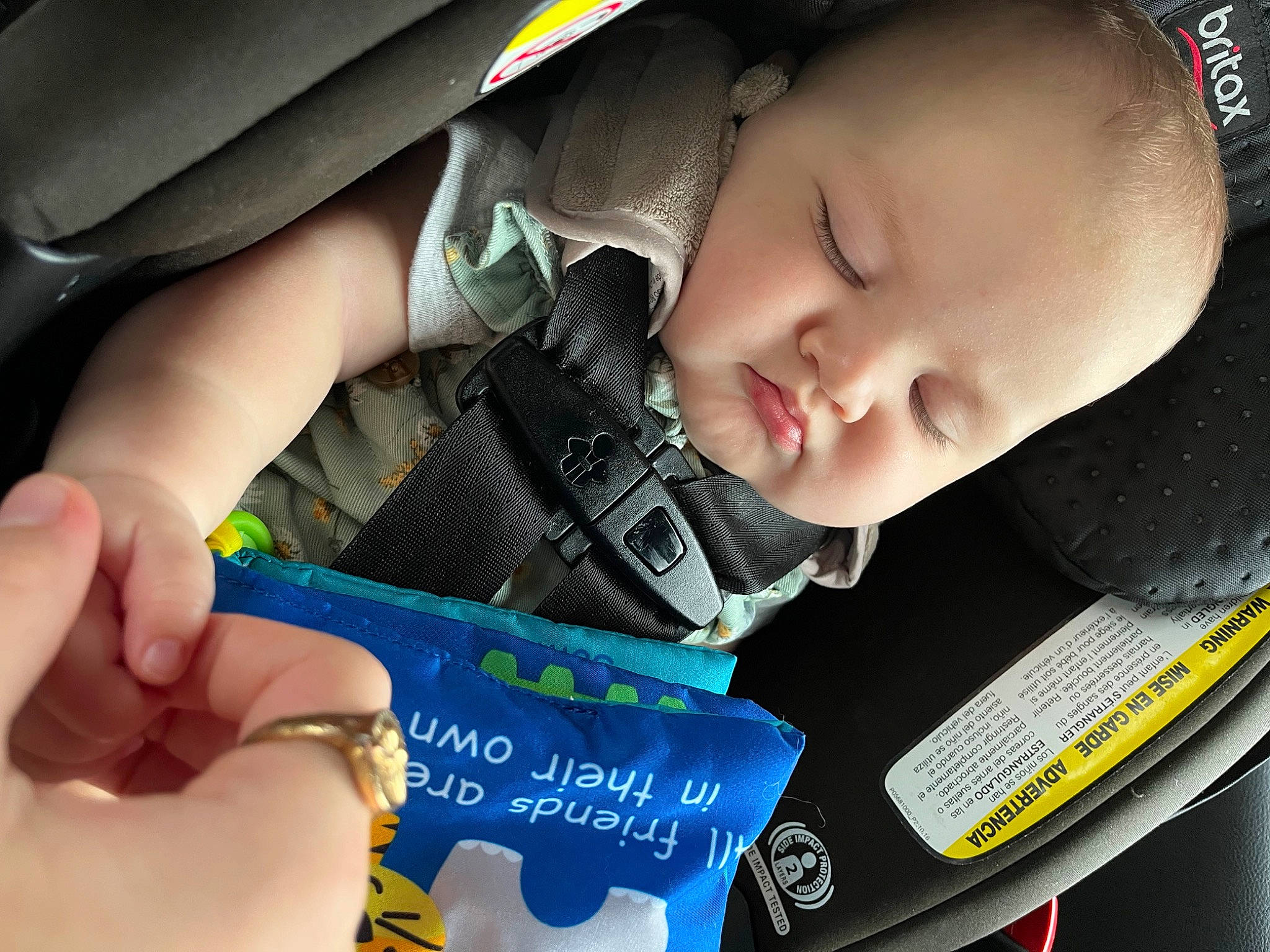 Griffin joined the competition — help win amazing prizes! baby, baby_carriage, baby_products, baby_toddler_clothing, cheek, child, comfort, electric_blue, eyelash, finger, gesture, hand, mouth, nail, person, personal_protective_equipment, product, skin, thumb, toddler