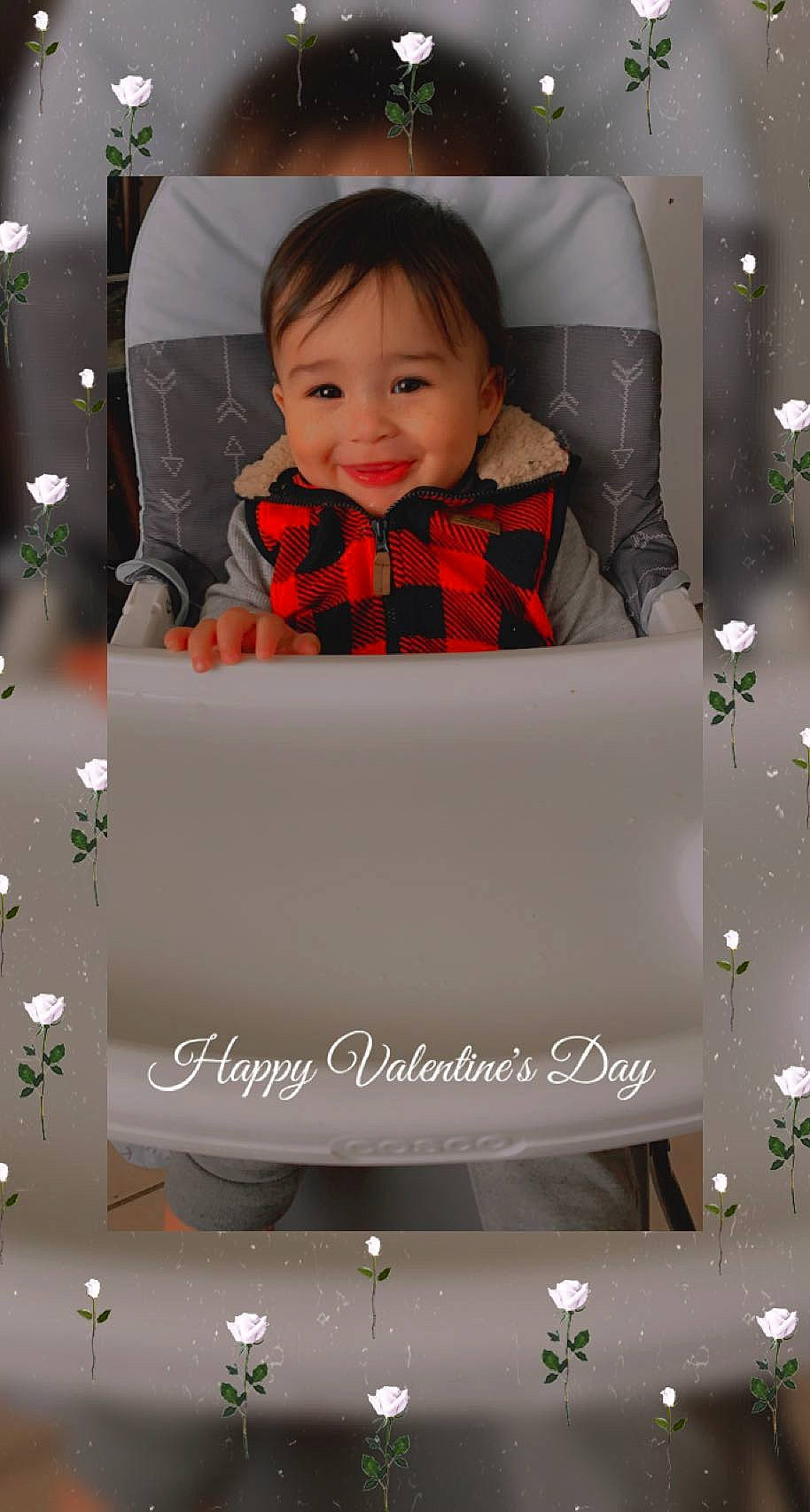 Phillip is registered to the contest to win money with this photo: baby, baby_toddler_clothing, beauty, child, event, font, formal_wear, happy, joy, pattern, person, photo_caption, photograph, picture_frame, rectangle, room, sitting, sleeve, smile, snapshot