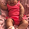 Yhessly Micaela joined the competition — help win amazing prizes! baby, child, infant, smiling, portrait, pink_outfit, headband, bow, blanket, soft_blanket, sitting, lying_down, indoor, cozy, happy, baby_clothing, socks, crossed_legs, closeup, photography