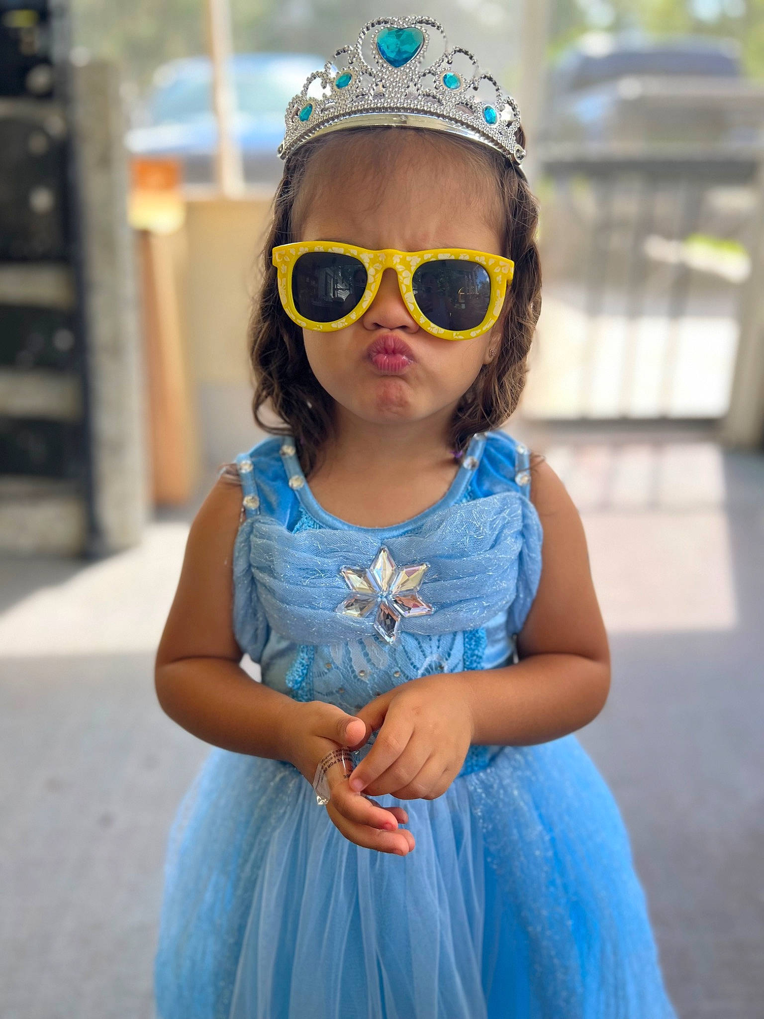 Alia Rodriguez joined the competition — help win amazing prizes! baby_toddler_clothing, beauty, day_dress, dress, electric_blue, eye, eyewear, fashion, glasses, goggles, hair, happy, head, headgear, neck, person, sleeve, smile, sunglasses, toddler