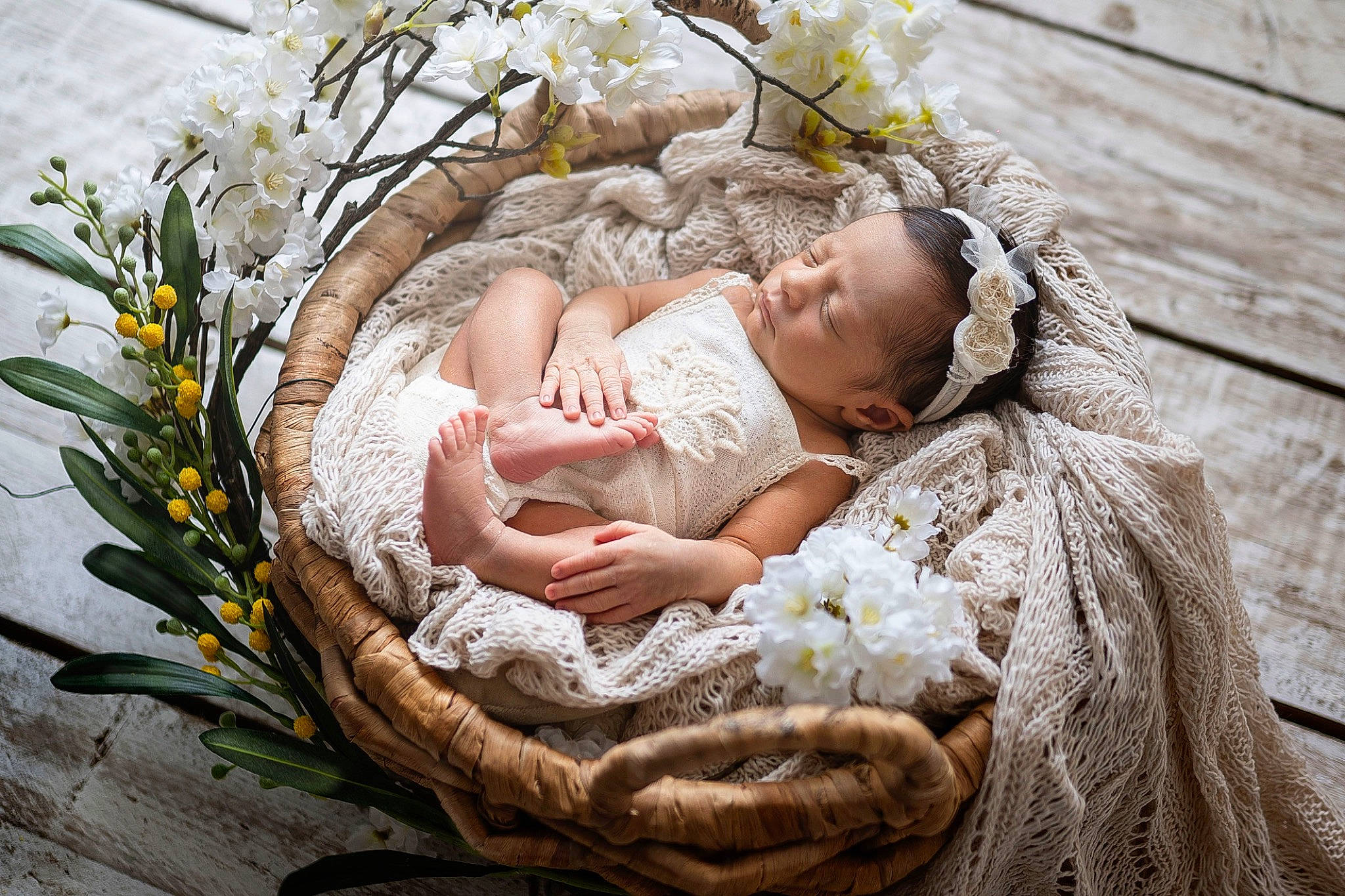 Antonella joined the competition — help win amazing prizes! baby, cap, child, comfort, event, fashion_accessory, flower, flower_arranging, grass, happy, headpiece, peach, people_in_nature, person, petal, plant, sitting, toddler, twig, white