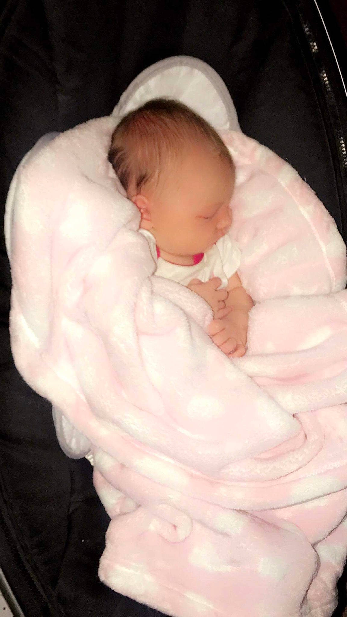 Aubree Marie Stevens joined the competition — help win amazing prizes! baby, baby_products, baby_safety, baby_sleeping, baby_toddler_clothing, bedtime, cheek, child, comfort, face, head, infant_bed, linens, peach, person, pink, skin, sleep, thumb, toddler