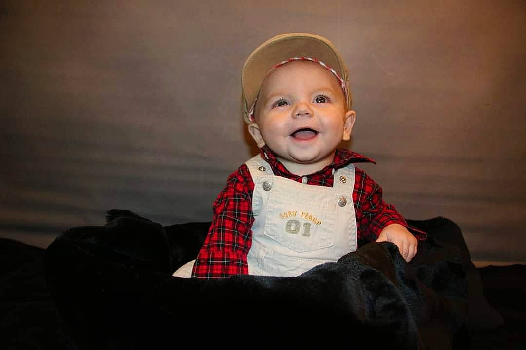 Espen joined the competition — help win amazing prizes! baby, baby_laughing, baby_toddler_clothing, carmine, cheek, child, collar, comfort, fashion_accessory, flash_photography, formal_wear, fun, happy, pattern, person, plaid, sitting, sleeve, smile, tartan