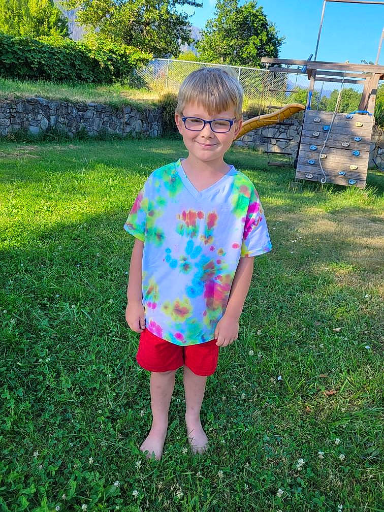 Blake joined the competition — help win amazing prizes! baby_toddler_clothing, barefoot, fun, grass, grass_family, grassland, happy, joy, lawn, leisure, meadow, people_in_nature, person, plant, recreation, sky, sleeve, smile, summer, t_shirt