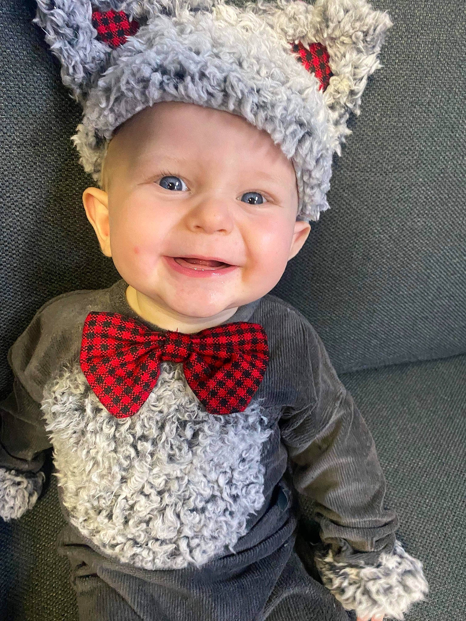Solomon joined the competition — help win amazing prizes! baby, baby_toddler_clothing, bow_tie, cap, costume_hat, eye, happy, head, headgear, headwear, human_body, jewellery, joy, outerwear, pattern, person, pink, sleeve, smile, textile