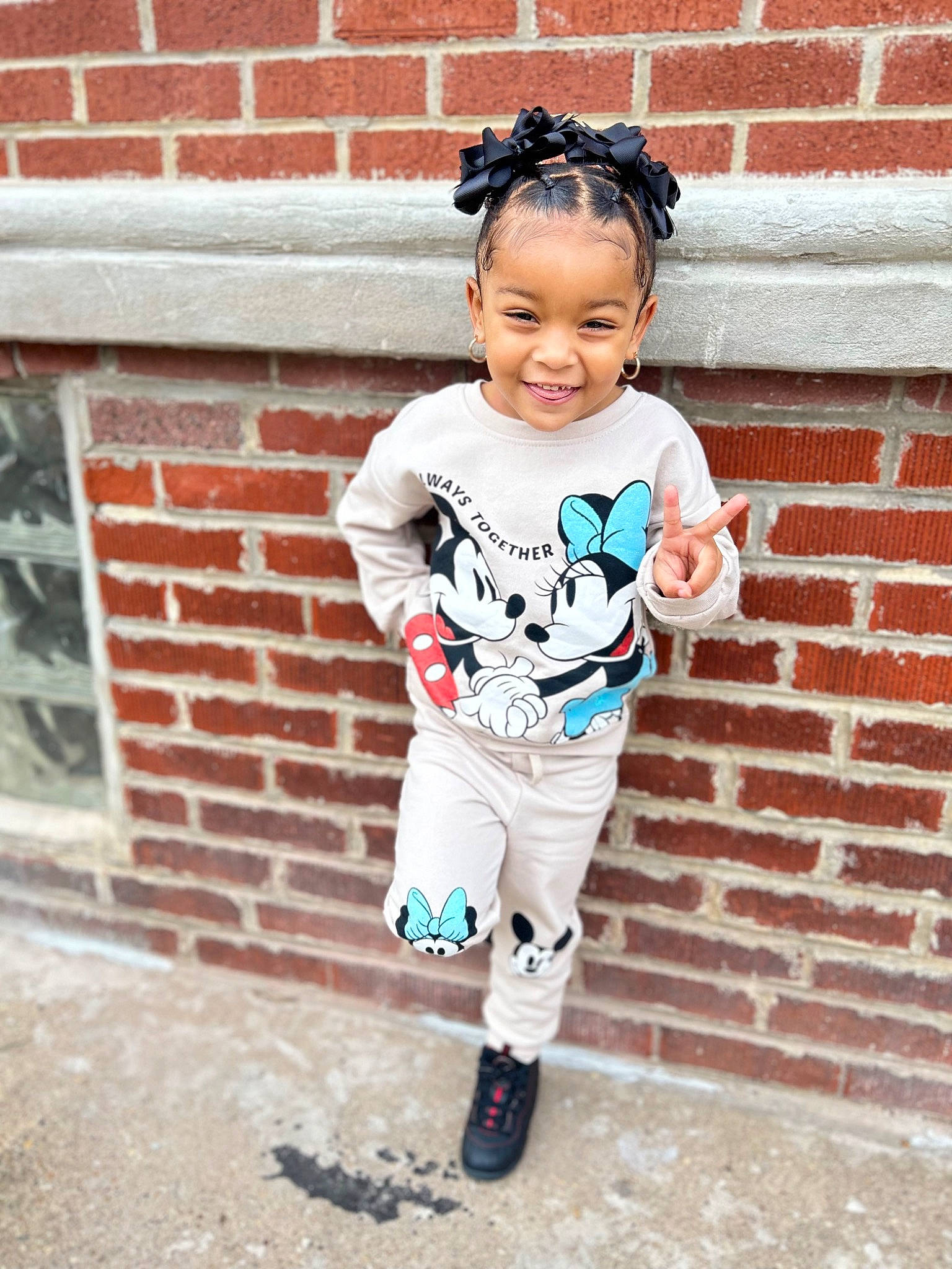 Legacy joined the competition — help win amazing prizes! baby_toddler_clothing, brick, brickwork, child, cool, electric_blue, eyewear, face, fashion_accessory, fashion_design, fun, happy, head, joy, pattern, person, pink, recreation, sleeve, smile