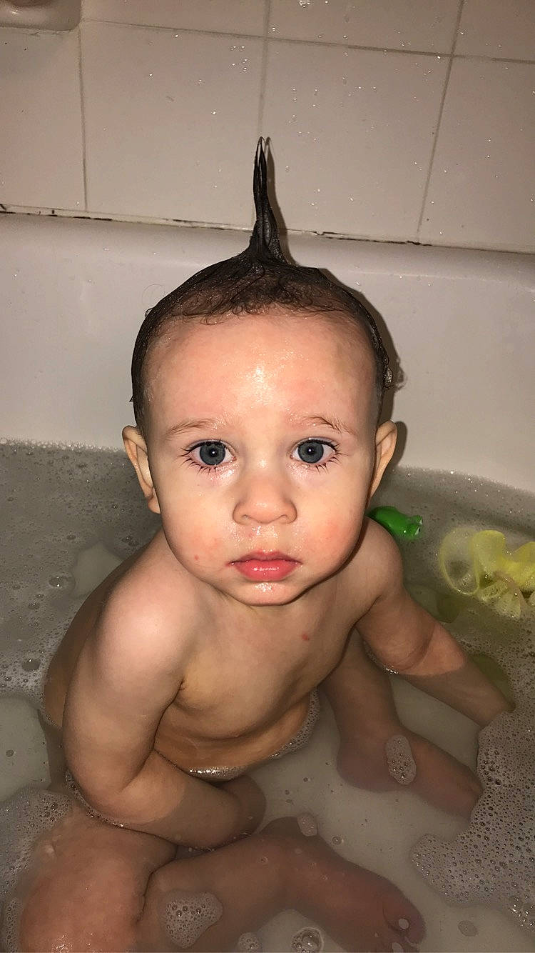 Jaxstyn joined the competition — help win amazing prizes! arm, baby_bathing, cheek, chin, ear, eye, eyebrow, eyelash, face, forehead, hair, hand, head, jaw, lip, mouth, neck, nose, person, skin