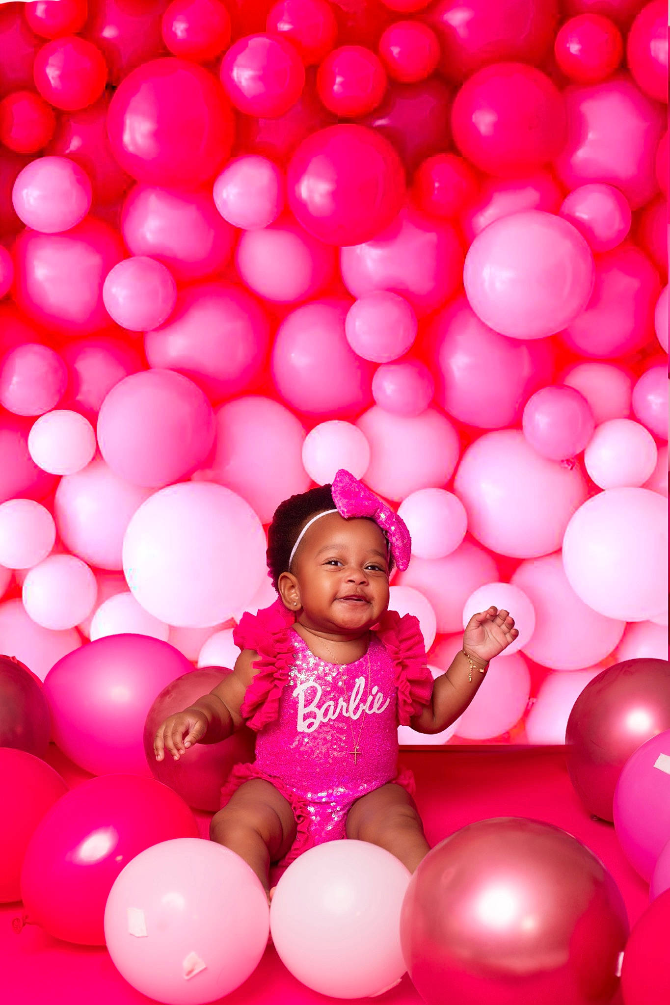 Kori is registered to the contest to win money with this photo: balloon, child, event, facial_expression, fun, happy, leisure, magenta, material_property, party_supply, people, person, photograph, pink, product, recreation, red, snapshot, sweetness, toddler
