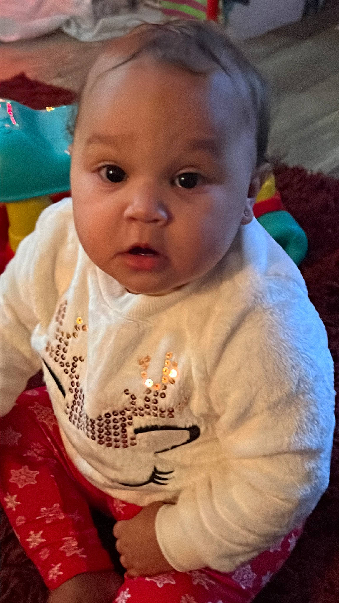 Kaylonni is registered to the contest to win money with this photo: baby, baby_toddler_clothing, cheek, child, chin, ear, eye, face, forehead, happy, head, human_body, iris, lip, mouth, nose, person, skin, sleeve, smile