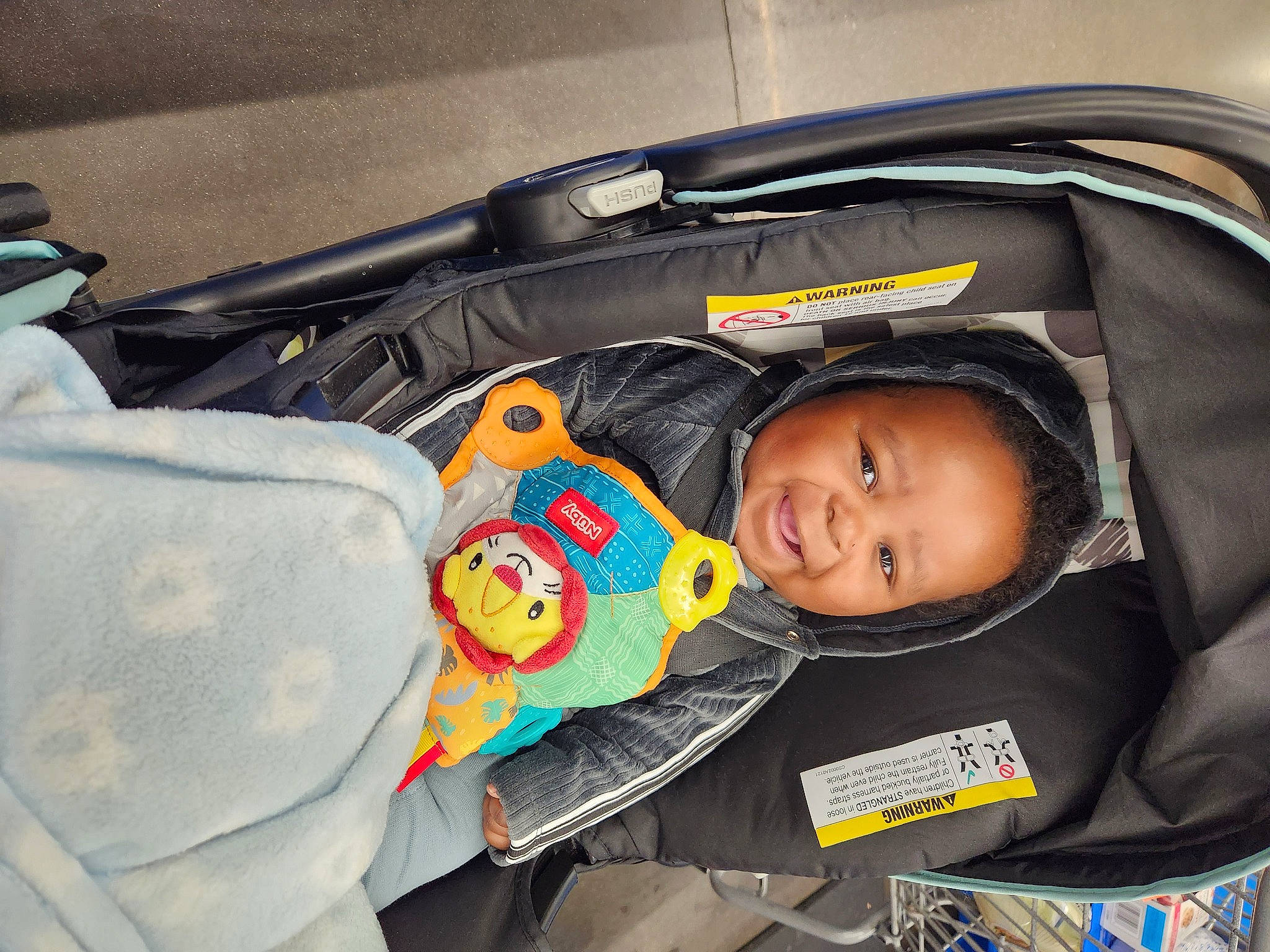 Elijah joined the competition — help win amazing prizes! auto_part, automotive_exterior, baby, baby_carriage, baby_products, baby_safety, baby_toddler_clothing, bag, baggage, car_seat, child, comfort, family_car, luggage_and_bags, motor_vehicle, person, sitting, sleep, toddler, travel