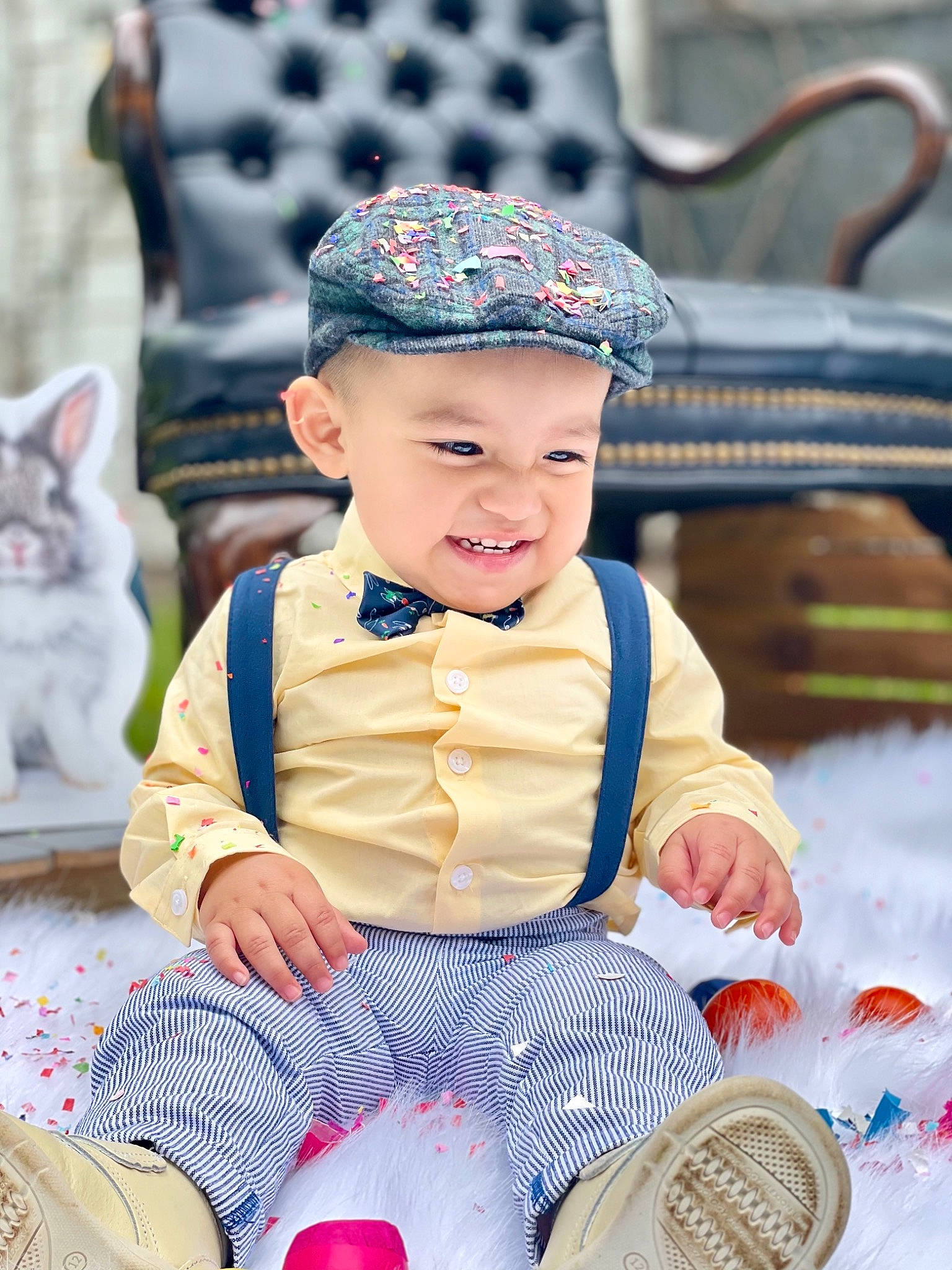 Marco joined the competition — help win amazing prizes! baby_toddler_clothing, blue, chair, child, costume_hat, event, fashion_accessory, fun, happy, headwear, holiday, jewellery, person, pink, recreation, sitting, skin, smile, sun_hat, toddler