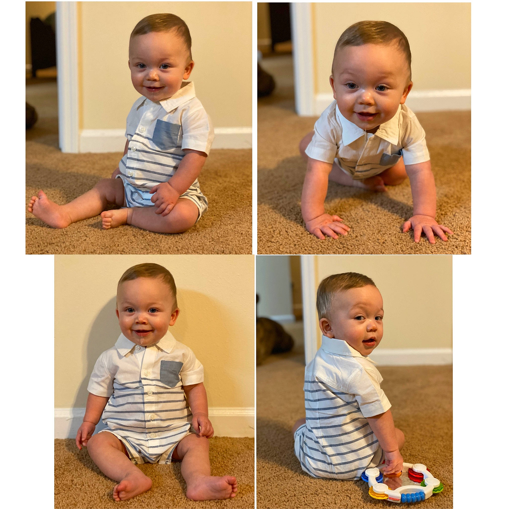 Kasen is registered to the contest to win money with this photo: art, baby, baby_toddler_clothing, beige, child, joy, person, photography, play, product, surprise, t_shirt, toddler