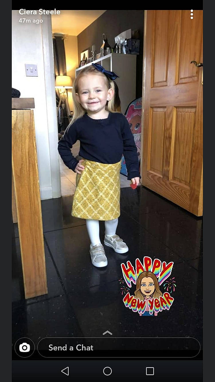 Tilly joined the competition — help win amazing prizes! child, clothing, costume, joy, pattern, person, plaid, room, toddler