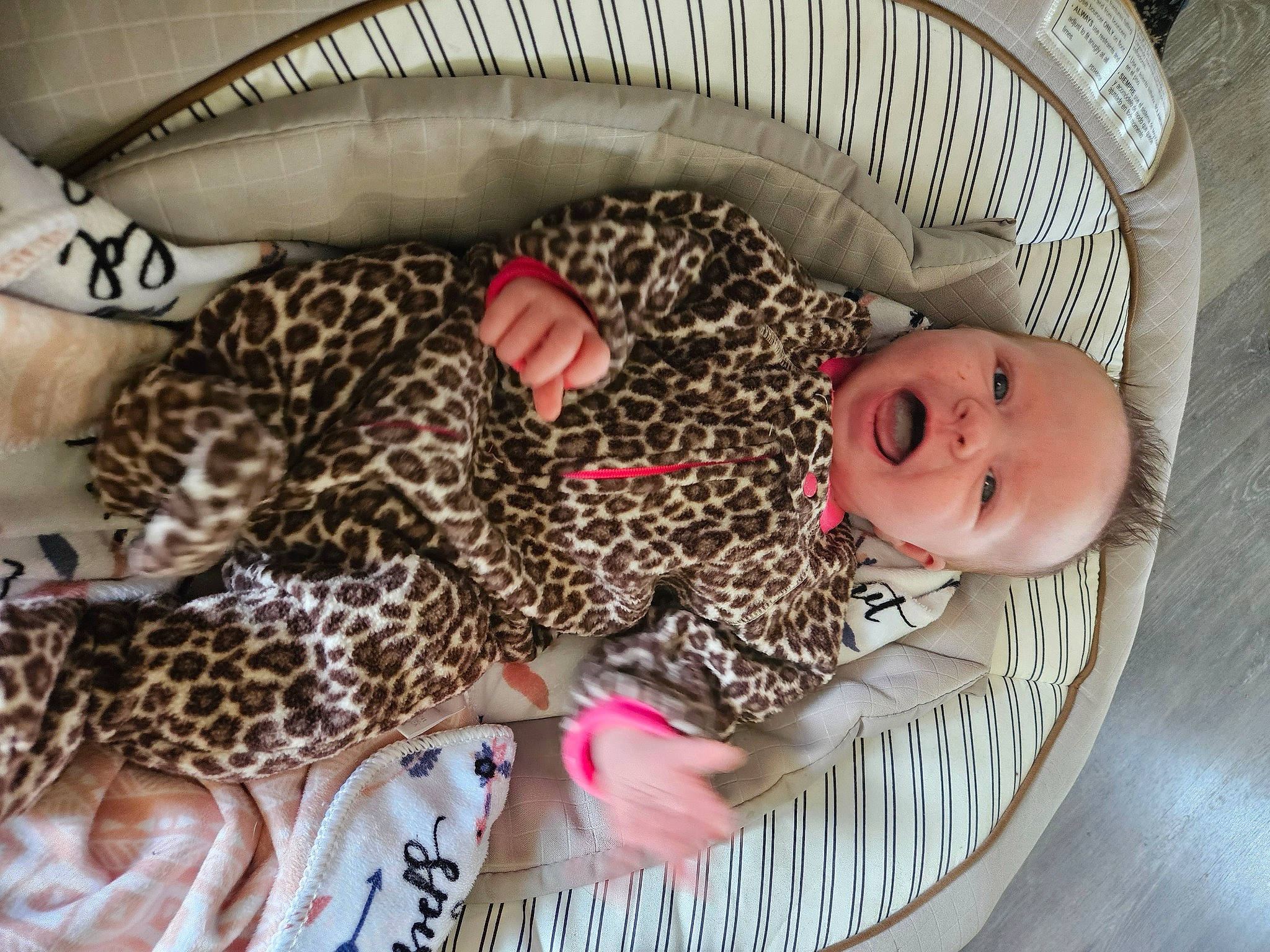 Layla joined the competition — help win amazing prizes! baby, baby_products, baby_safety, baby_sleeping, baby_toddler_clothing, child, comfort, felidae, fur, infant_bed, leopard, linens, nap, pattern, person, sleep, small_to_medium_sized_cats, smile, stuffed_toy, toddler