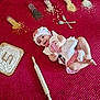 Ayla participe au concours pour gagner de l'argent avec cette photo : apron, baby, chef_hat, child, cooking, cooking_scene, cute, flour, food, fork, grain, infant, kitchen_utensils, playful, red_blanket, rolling_pin, smiling, spilled_ingredients, spoon, whisk