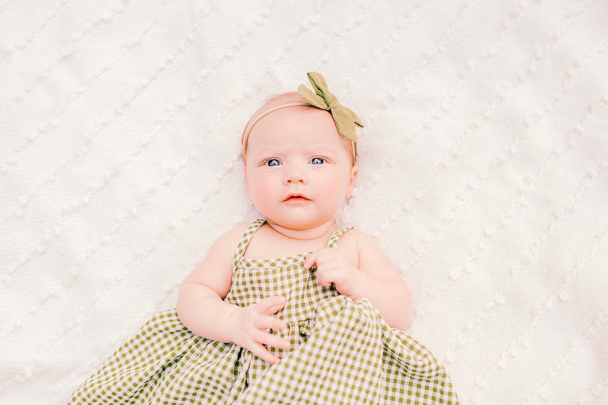 Brentlee is registered to the contest to win money with this photo: baby, baby_toddler_clothing, beanie, day_dress, embellishment, fashion_accessory, hair_accessory, happy, headband, headpiece, one_piece_garment, pattern, peach, person, plaid, portrait_photography, sitting, sleeve, toddler, vintage_clothing