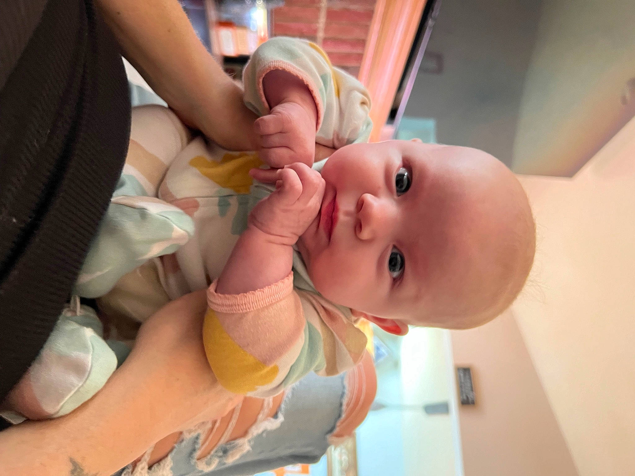 Kinsley is registered to the contest to win money with this photo: abdomen, baby, cheek, chest, ear, elbow, eyebrow, eyelash, fun, gesture, hand, happy, iris, mouth, nail, neck, nose, person, thumb, toddler