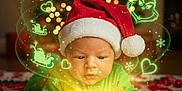 Zaiden joined the competition — help win amazing prizes! baby, santa_hat, christmas_tree, book, holiday, glowing, magic, festive, blanket, indoors, child, reading, christmas, illustration, bokeh, green_light, face, holiday_decor, cozy, winter