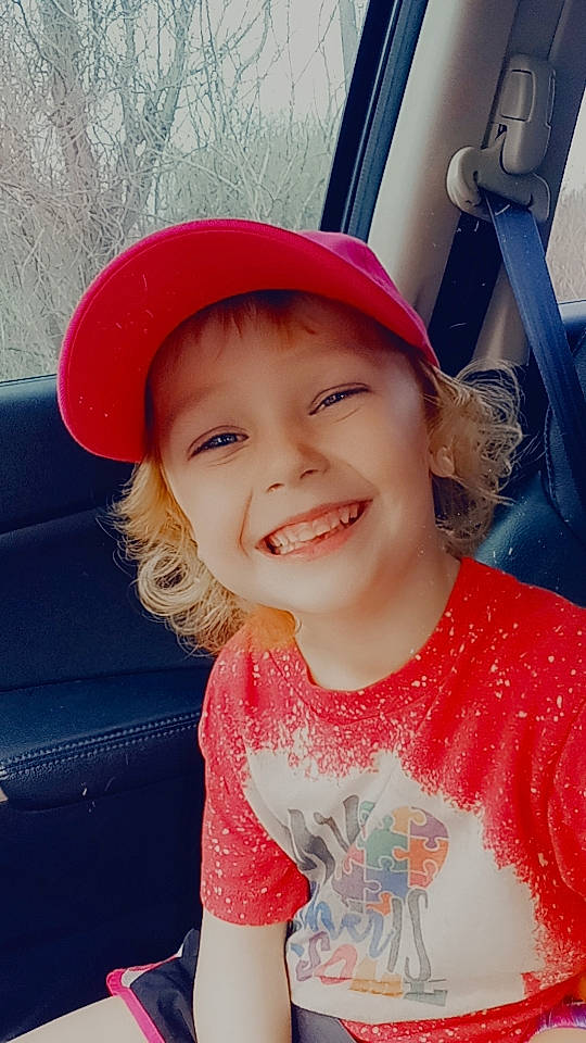Taelyn joined the competition — help win amazing prizes! baby_toddler_clothing, cap, cool, eye, fun, hair, happy, hat, head, headgear, headwear, human_body, joy, leisure, lip, magenta, person, pink, red, skin