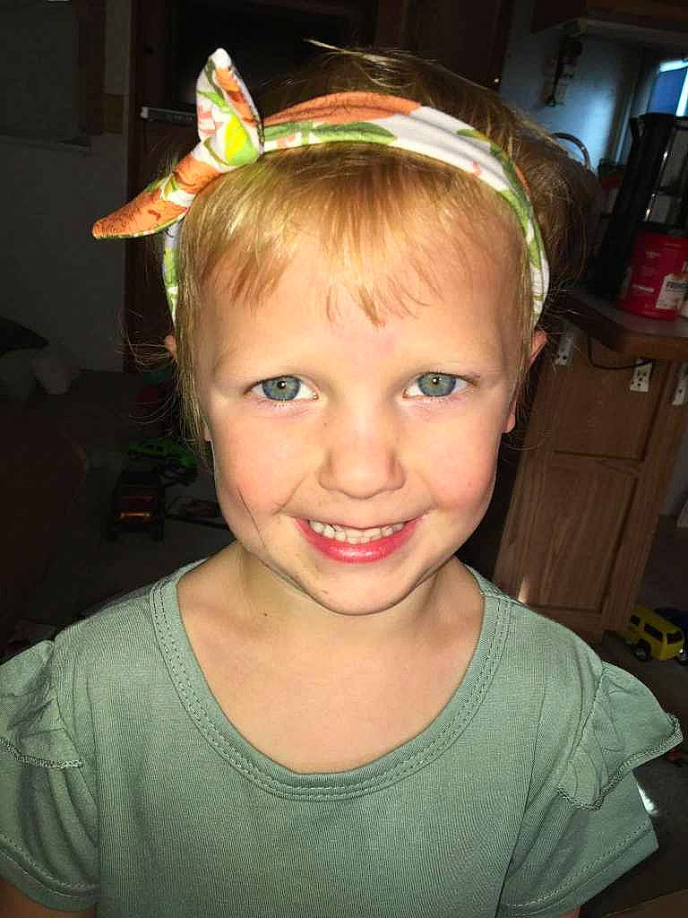 Taelyn joined the competition — help win amazing prizes! bangs, blond, brown_hair, cheek, child, ear, eyelash, fashion_accessory, flash_photography, forehead, fun, happy, headband, headpiece, jaw, joy, long_hair, person, smile, t_shirt