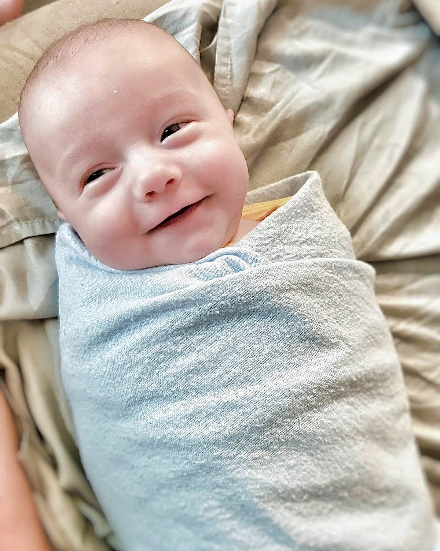 Sawyer joined the competition — help win amazing prizes! baby, baby_toddler_clothing, cheek, child, collar, comfort, happy, linens, outerwear, person, portrait_photography, sleeve, smile, textile, toddler