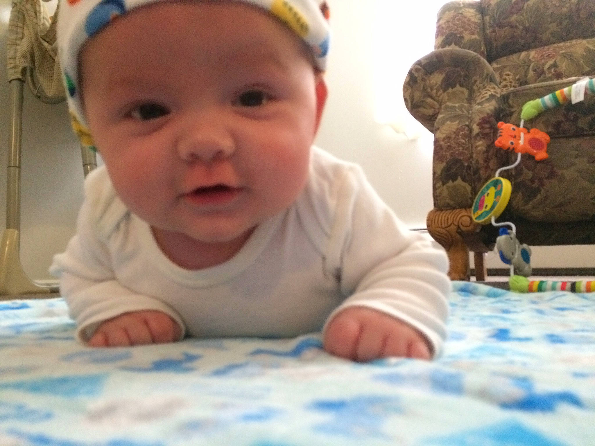 Keiran joined the competition — help win amazing prizes! adaptation, baby, cheek, child, eye, face, facial_expression, forehead, happy, head, nose, people, person, play, skin, sky, smile, toddler, tummy_time, vacation