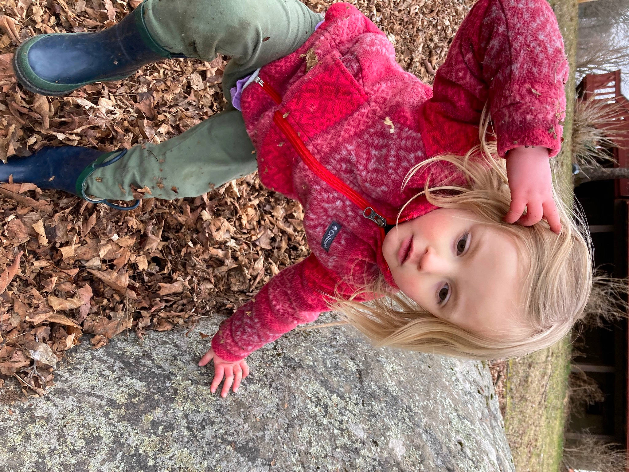 Mabel joined the competition — help win amazing prizes! autumn, child, fun, grass, happy, leaf, leisure, magenta, people_in_nature, person, plant, portrait_photography, recreation, sitting, soil, toddler, tree, winter, wood