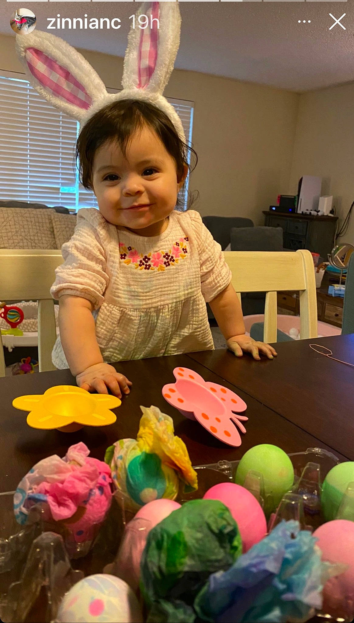 Amalia joined the competition — help win amazing prizes! baby, baby_toddler_clothing, chair, child, desk, event, fun, happy, kindergarten, leisure, party_supply, people, person, pink, room, smile, snapshot, sweetness, table, toddler