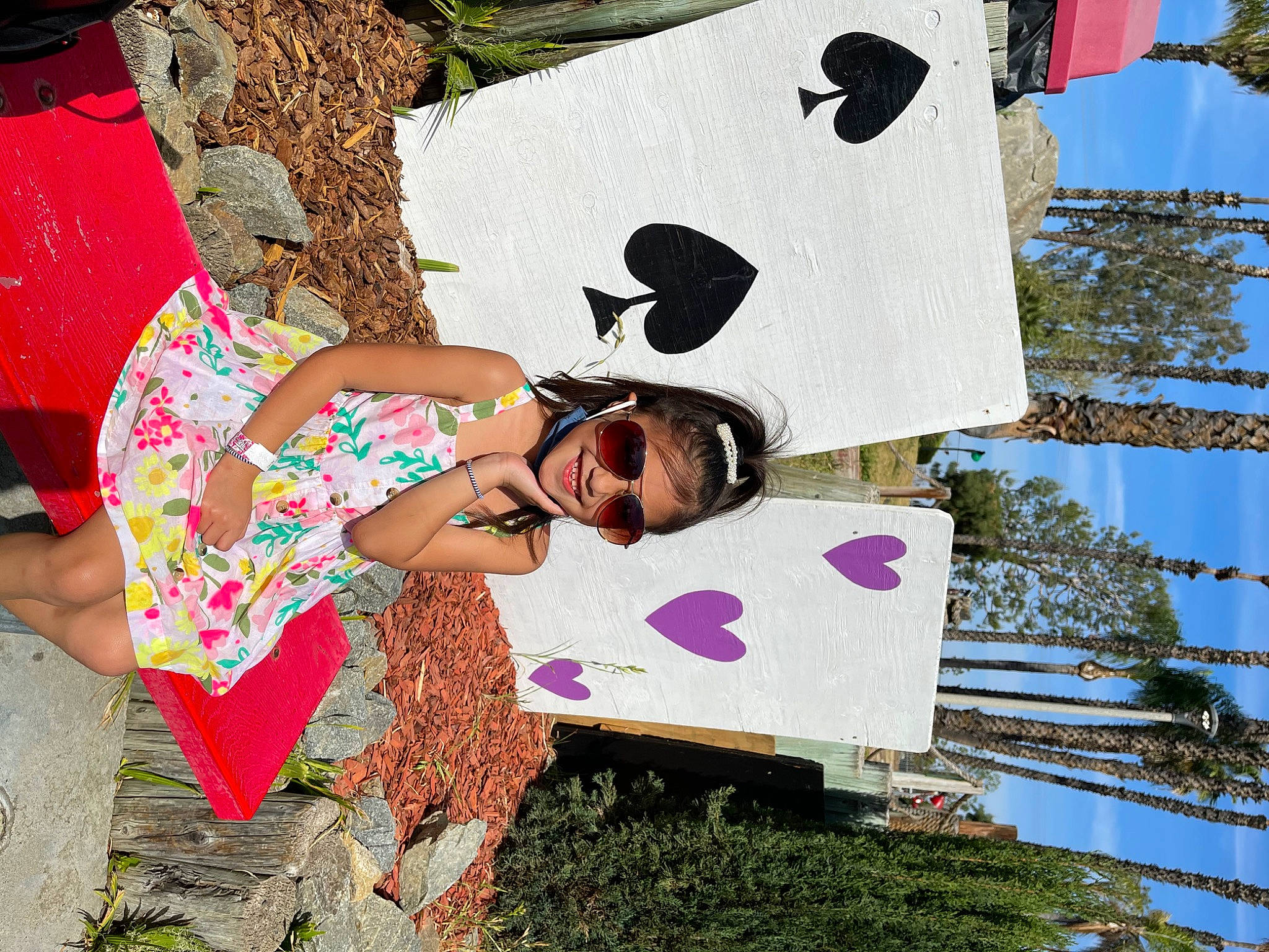 Stella joined the competition — help win amazing prizes! adaptation, art, cool, eyewear, fashion, fun, happy, joy, leisure, magenta, organism, pattern, people_in_nature, person, pink, public_space, sky, smile, textile, tree