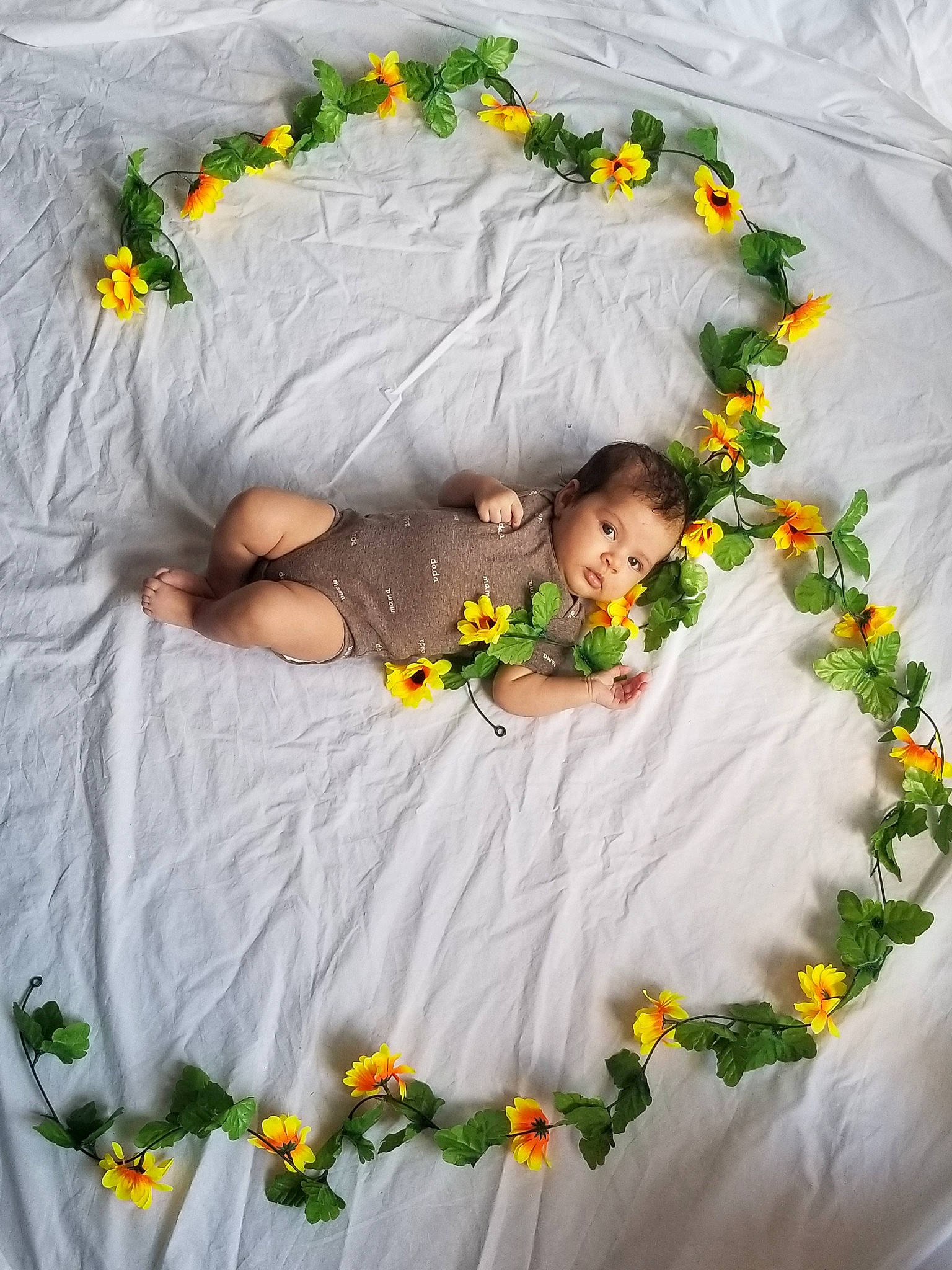Lana joined the competition — help win amazing prizes! baby, bed_sheet, bedding, child, comfort, cut_flowers, floral_design, floristry, flower, flower_arranging, font, grass, happy, linens, needlework, person, petal, photograph, plant, textile