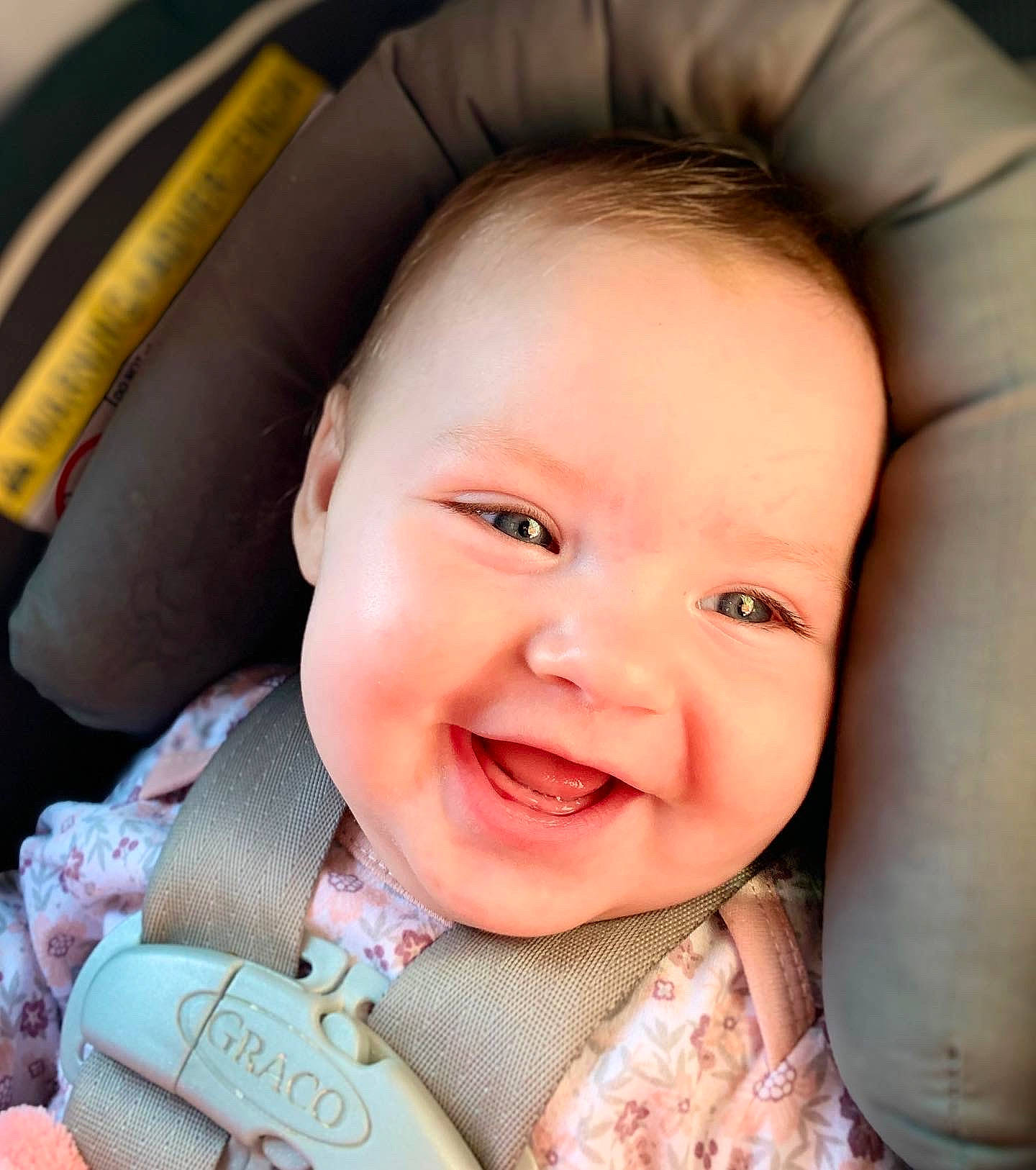 Hadassah is registered to the contest to win money with this photo: baby, baby_toddler_clothing, cheek, chin, comfort, ear, face, facial_expression, finger, gesture, happy, iris, lip, mouth, nose, person, product, skin, smile, textile