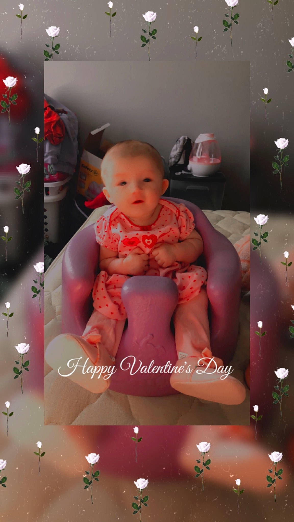 Allyson joined the competition — help win amazing prizes! abdomen, baby, carmine, chest, child, event, fun, happy, human_leg, knee, magenta, navel, person, pink, room, sitting, skin, smile, thigh, toddler