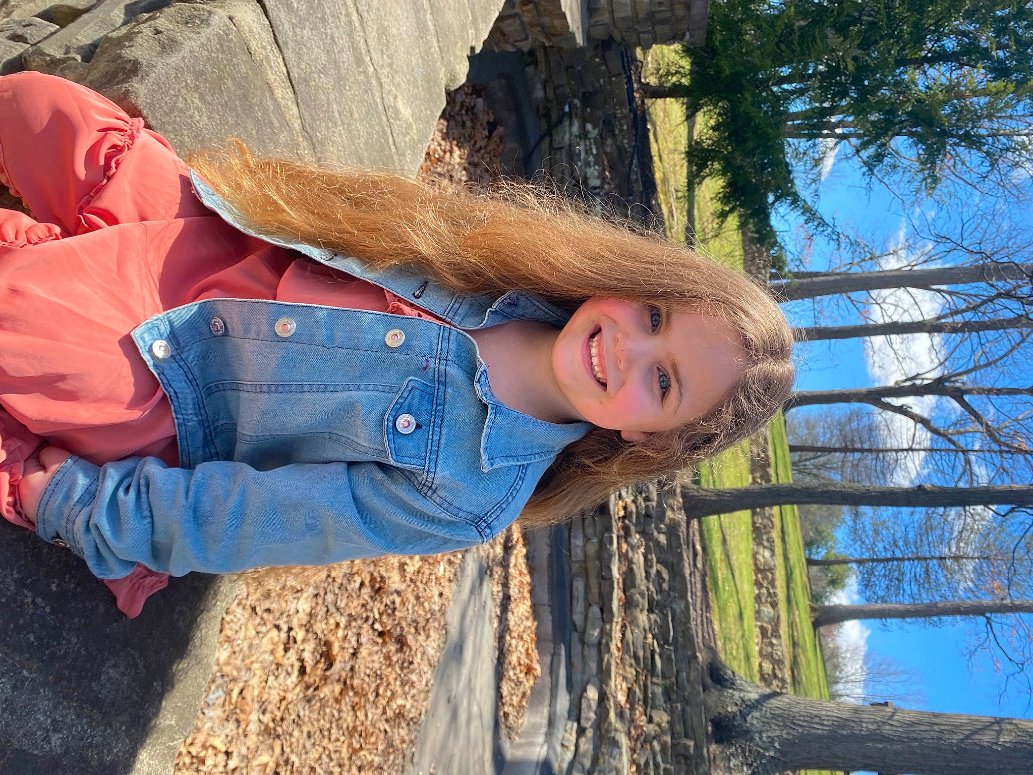 Rayna joined the competition — help win amazing prizes! brown_hair, denim, electric_blue, fun, fur, grass, happy, hat, jeans, joy, landscape, leaf, leisure, outerwear, people_in_nature, person, sky, smile, travel, tree
