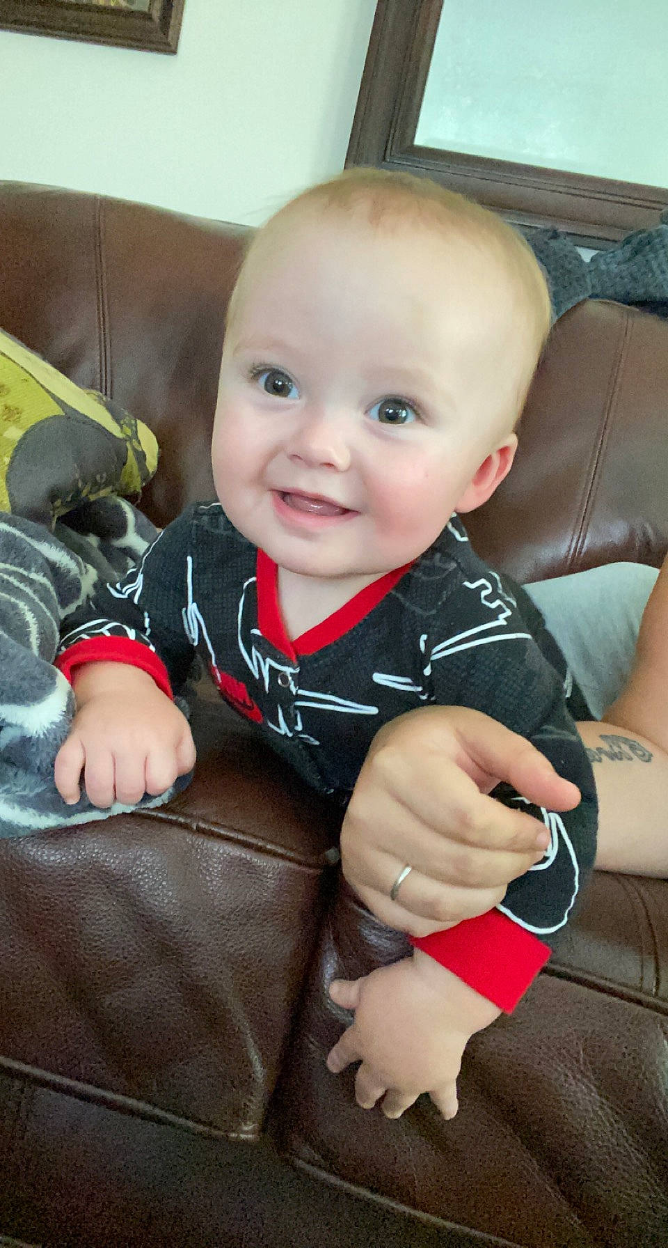 Joziah joined the competition — help win amazing prizes! baby, baby_toddler_clothing, chair, cheek, comfort, finger, gesture, hand, happy, human, iris, joy, mouth, nose, people, person, plant, skin, sleeve, smile