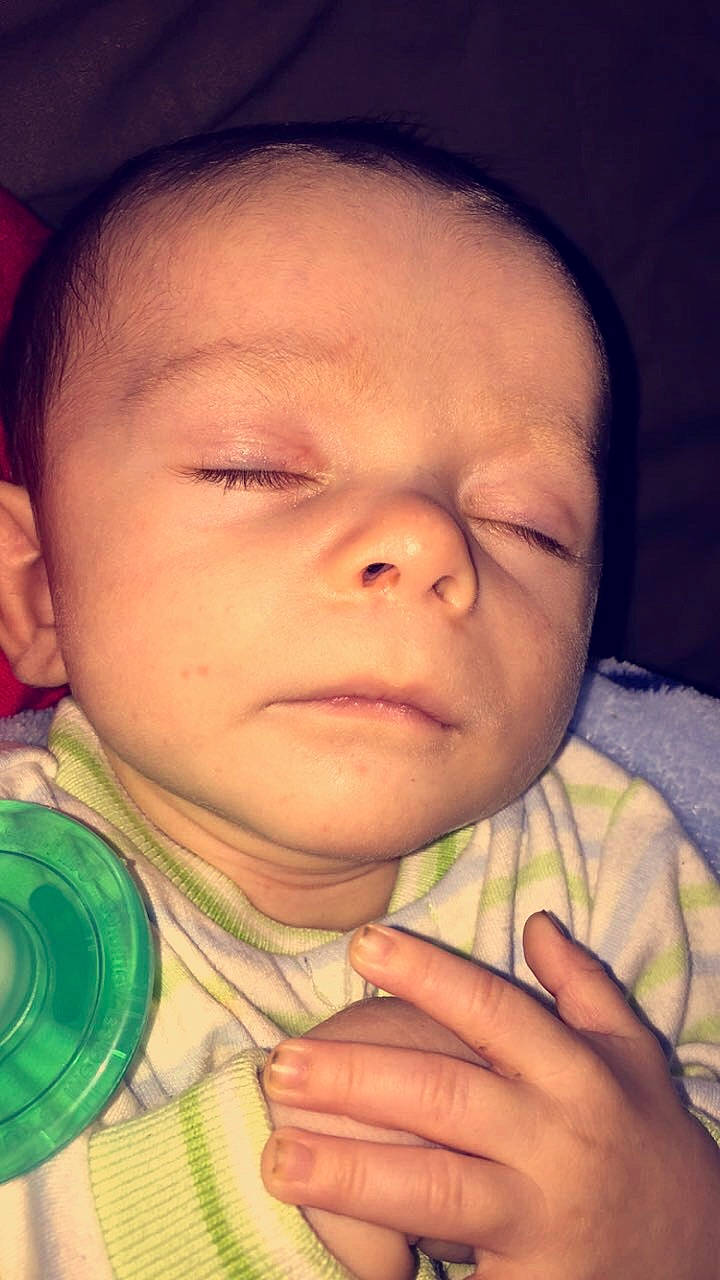 Elliott joined the competition — help win amazing prizes! baby, cheek, child, chin, close_up, ear, eye, eyebrow, face, facial_expression, forehead, head, human, lip, mouth, nose, person, skin, sleep, smile