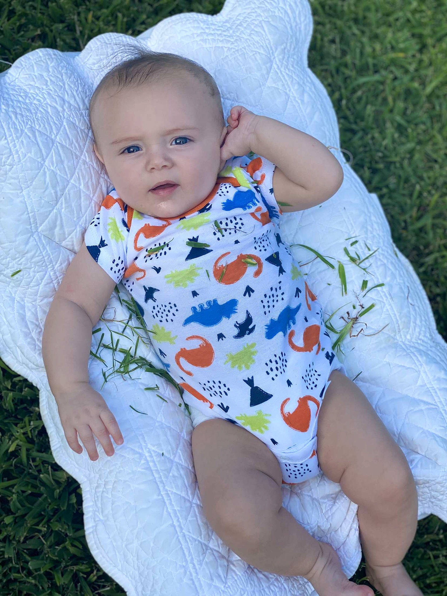 Caine joined the competition — help win amazing prizes! baby, baby_toddler_clothing, botany, dress, eye, face, finger, grass, happy, human_body, iris, leaf, leg, lip, nose, people_in_nature, person, plant, skin, sleeve