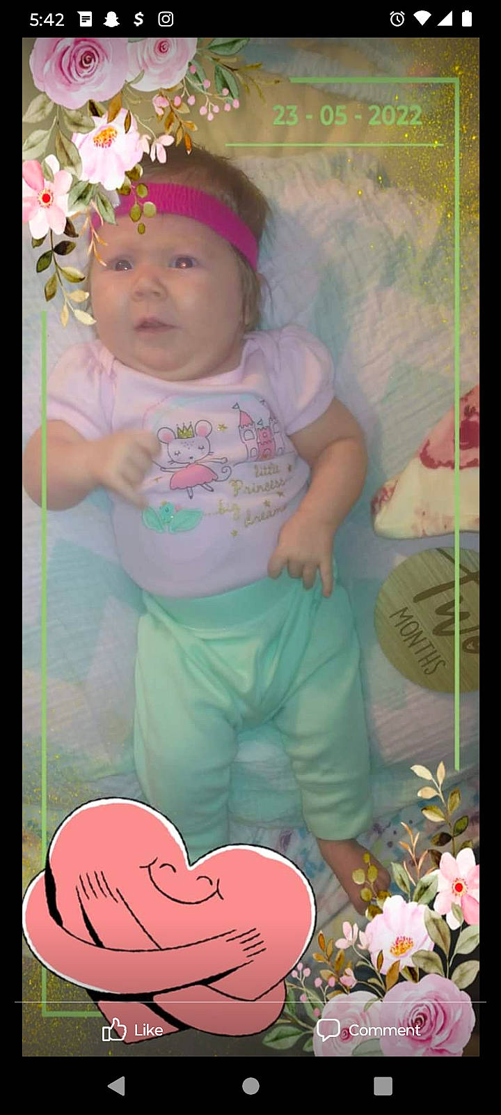 Lillian joined the competition — help win amazing prizes! baby, baby_products, baby_toddler_clothing, beauty, cheek, child, event, facial_expression, fun, happy, headwear, magenta, organ, person, petal, photograph, pink, plant, product, snapshot