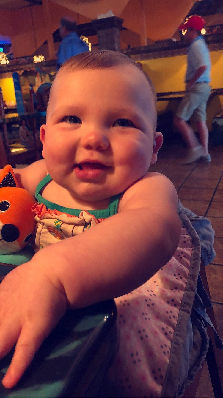 Mary Alice joined the competition — help win amazing prizes! baby, cheek, child, ear, eye, face, facial_expression, forehead, fun, head, lip, mouth, nose, person, skin, smile, toddler