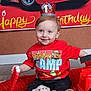 Lancer joined the competition — help win amazing prizes! birthday, blanket, celebration, child, crown, cute, event, face, floor, happy, indoor, party, red, red_shirt, sitting, smile, smiling, toddler, toy, young_child