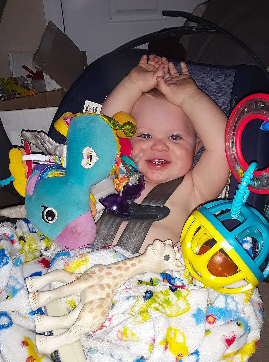 Kirin joined the competition — help win amazing prizes! baby, baby_products, baby_toddler_clothing, baby_toys, child, event, fun, happy, joy, party_supply, person, plastic, play, plush, product, room, smile, stuffed_toy, sweetness, t_shirt