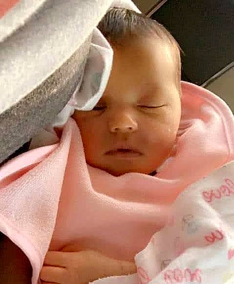 Xena joined the competition — help win amazing prizes! baby, birth, cheek, child, childbirth, face, head, mouth, nose, person, pink, skin, toddler