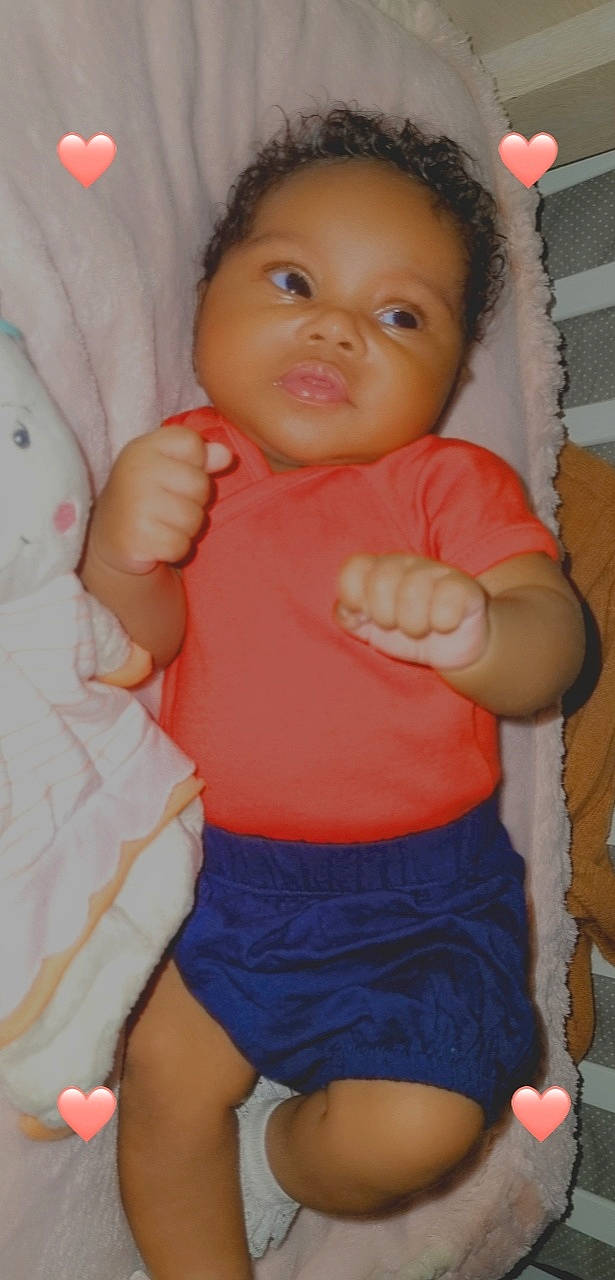 Nayannah participe au concours pour gagner de l'argent avec cette photo : arm, baby_toddler_clothing, cheek, eye, face, finger, gesture, hand, head, human_body, lip, mouth, neck, nose, person, pink, shorts, skin, sleeve, thumb