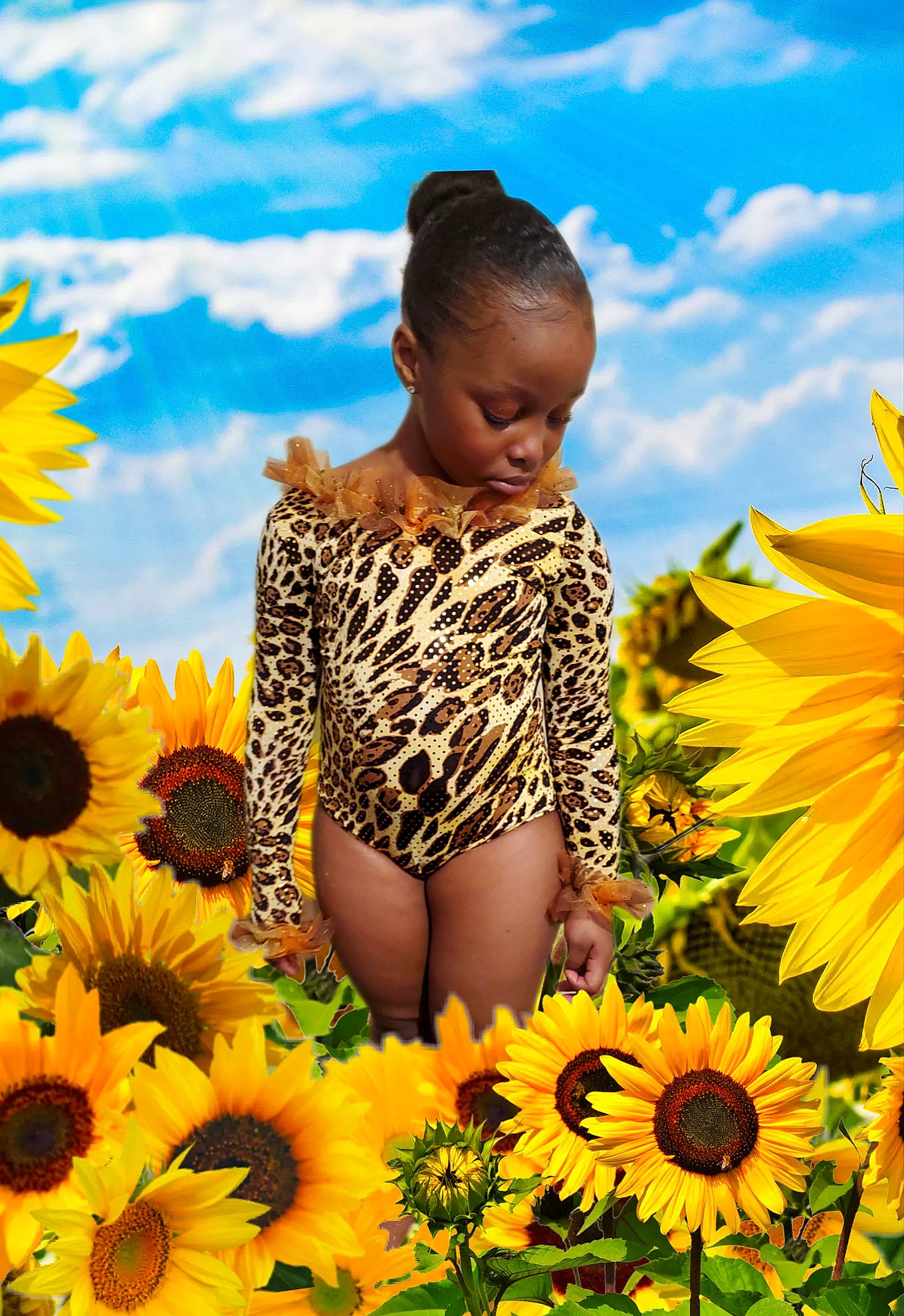 Aubri joined the competition — help win amazing prizes! adaptation, beauty, botany, cloud, field, flower, flowering_plant, grass, happy, landscape, leaf, meadow, morning, people_in_nature, person, petal, plant, sky, summer, sunflower