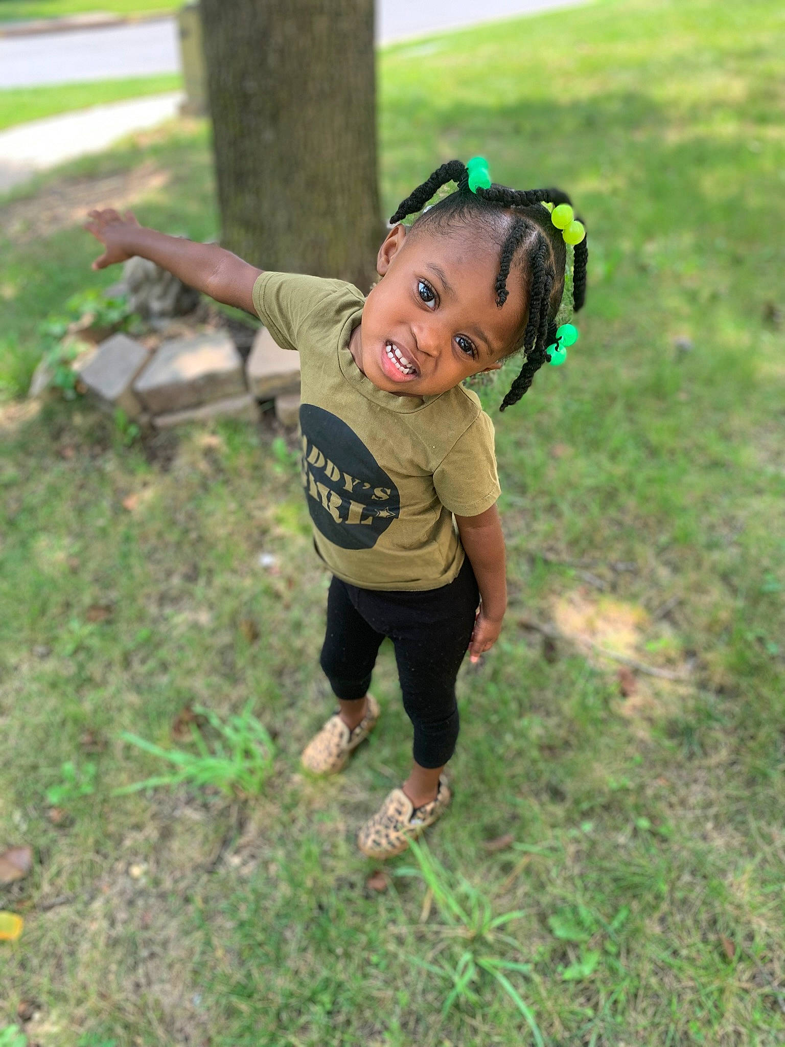 Janai joined the competition — help win amazing prizes! baby, baby_toddler_clothing, child, fun, grass, grassland, happy, hat, landscape, leisure, people_in_nature, person, personal_protective_equipment, plant, recreation, smile, soil, t_shirt, tire, toddler