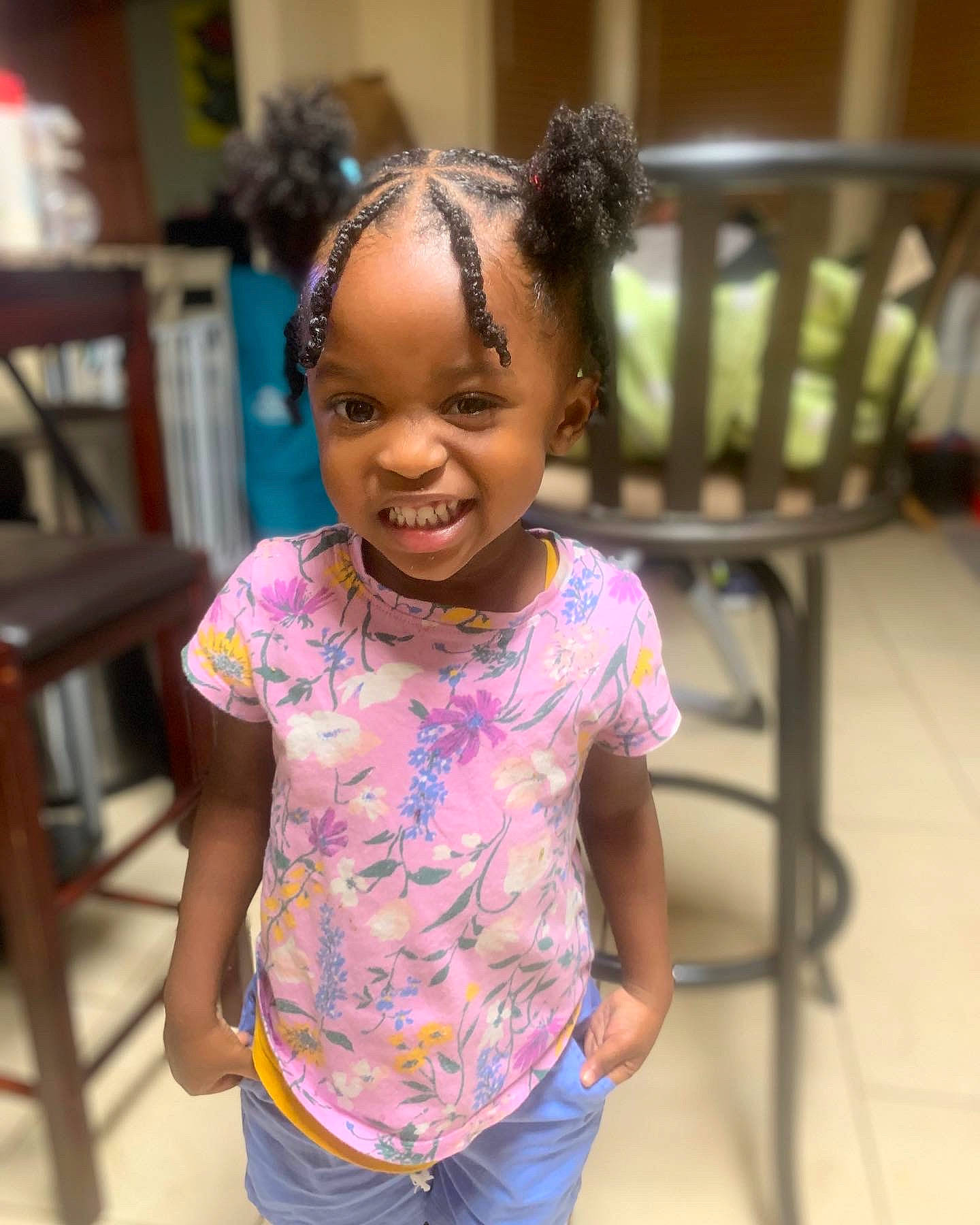 Janai joined the competition — help win amazing prizes! cheek, child, chin, event, fun, happy, iris, jewellery, leisure, magenta, person, play, purple, room, sitting, skin, sleeve, smile, t_shirt, toddler