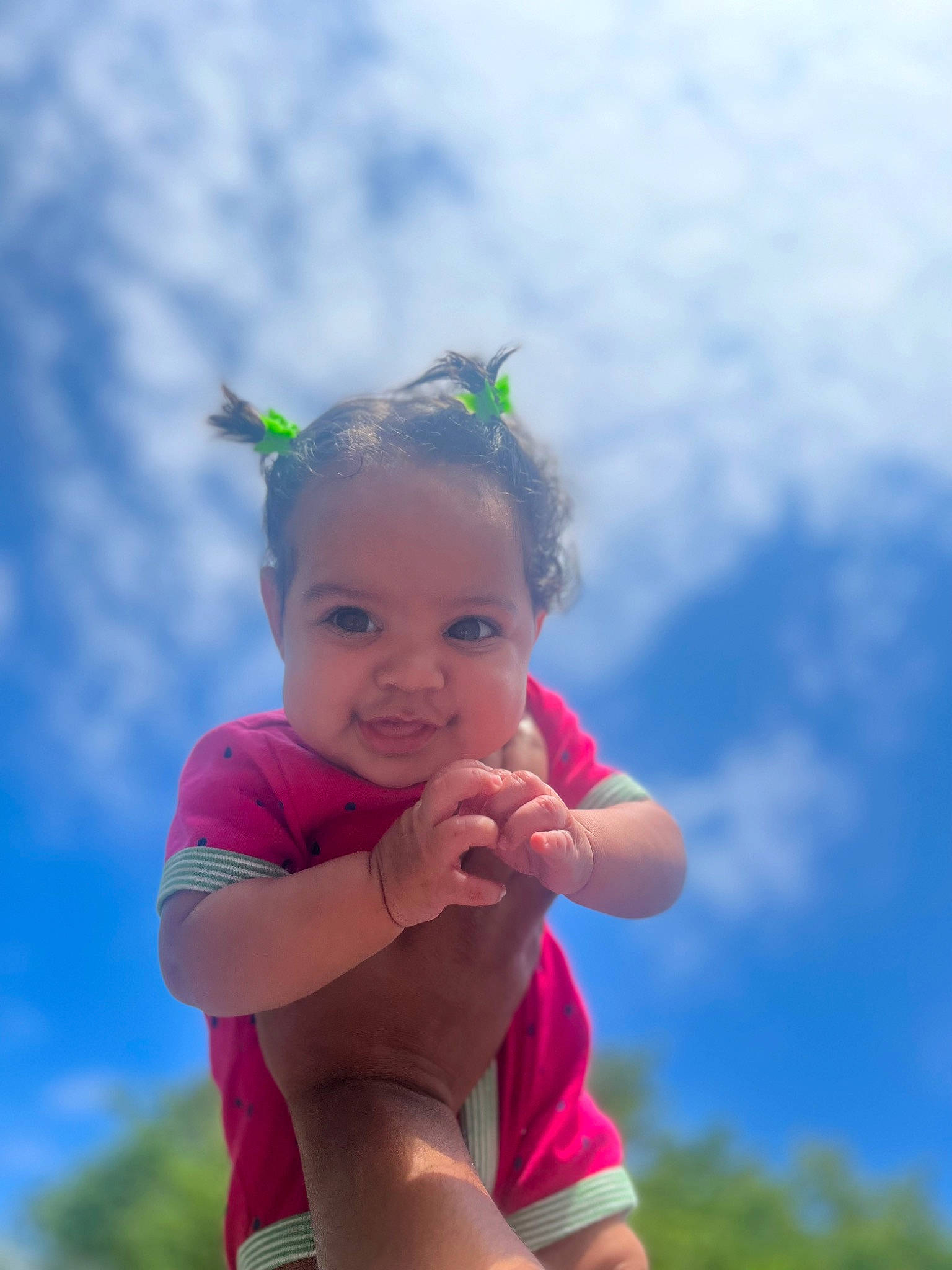 Khloe joined the competition — help win amazing prizes! arm, azure, baby_toddler_clothing, child, cloud, flash_photography, fun, gesture, grass, grassland, happy, leisure, magenta, people_in_nature, person, plant, recreation, shoulder, sky, toddler